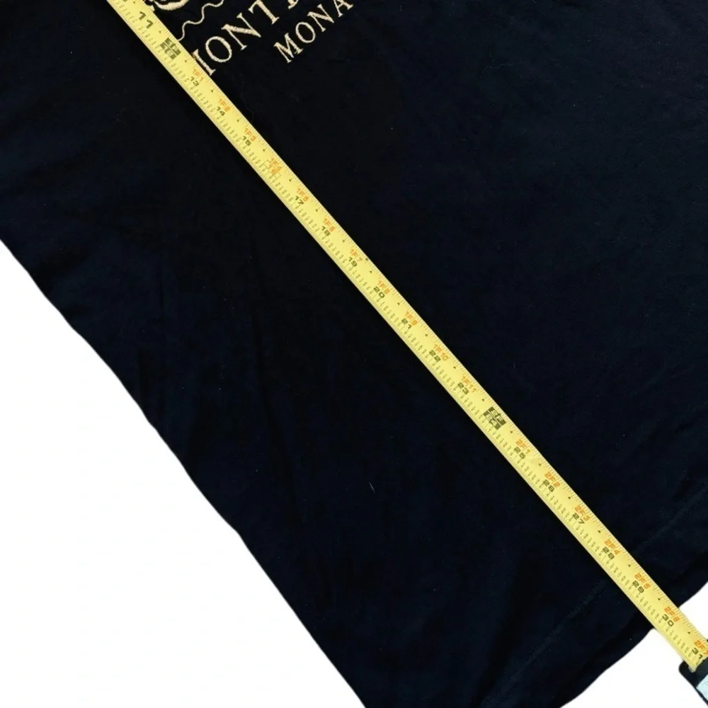 MONTE CARLO MONACO FISH BLACK T-SHIRT + GOLD EMBROIDERY, SIZE XL - Picture 5 of 8